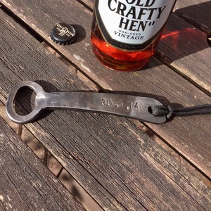 Hand Forged, Personalised, Anniversary, Birthday, Stocking Filler, Groom Gift, Bottle Opener image 8