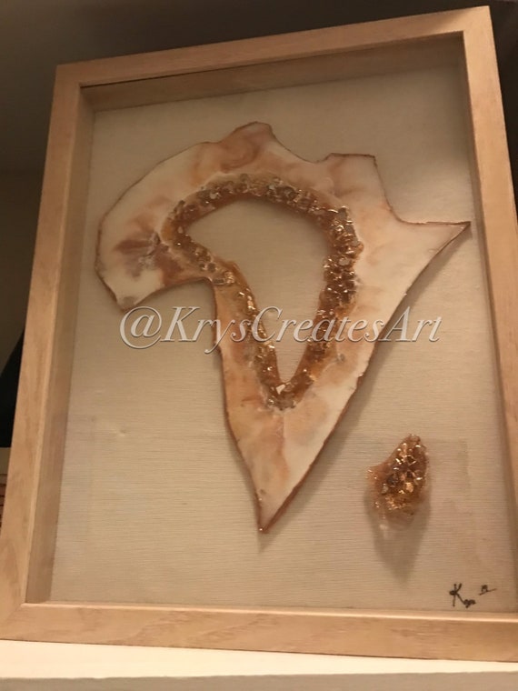 Sold Geode 3d Resin Africa Art In 11x14 Frame