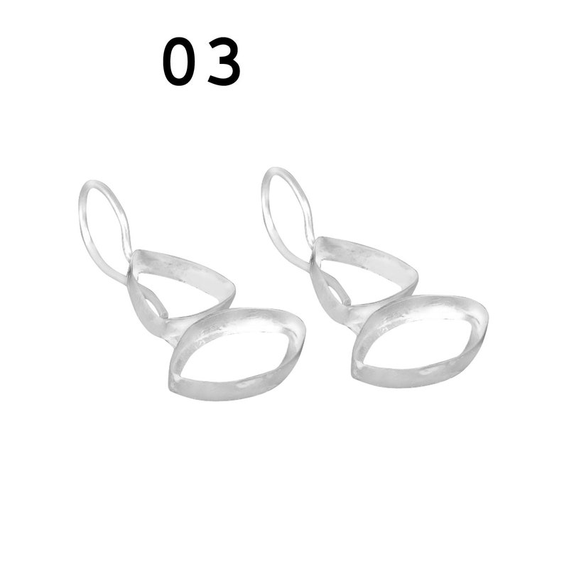 925 sterling silver two shape gemstone bezel cup metal casting for hook earring collet setting