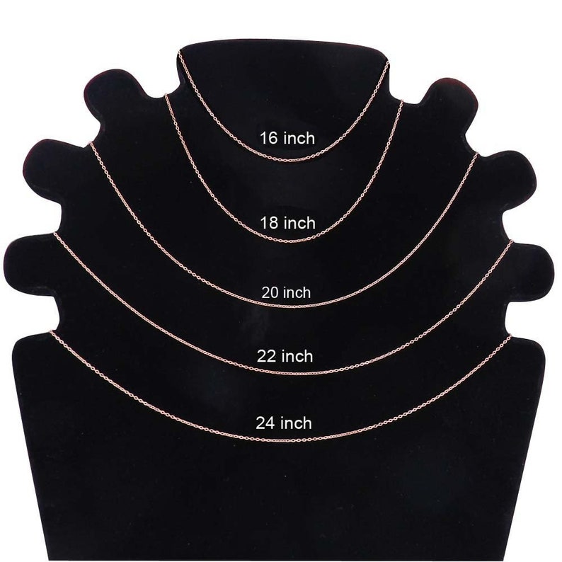 925 sterling silver gold rose gold plated 16,18,20,22,24,30,36 inches 1.0mm thick link chain for pendant