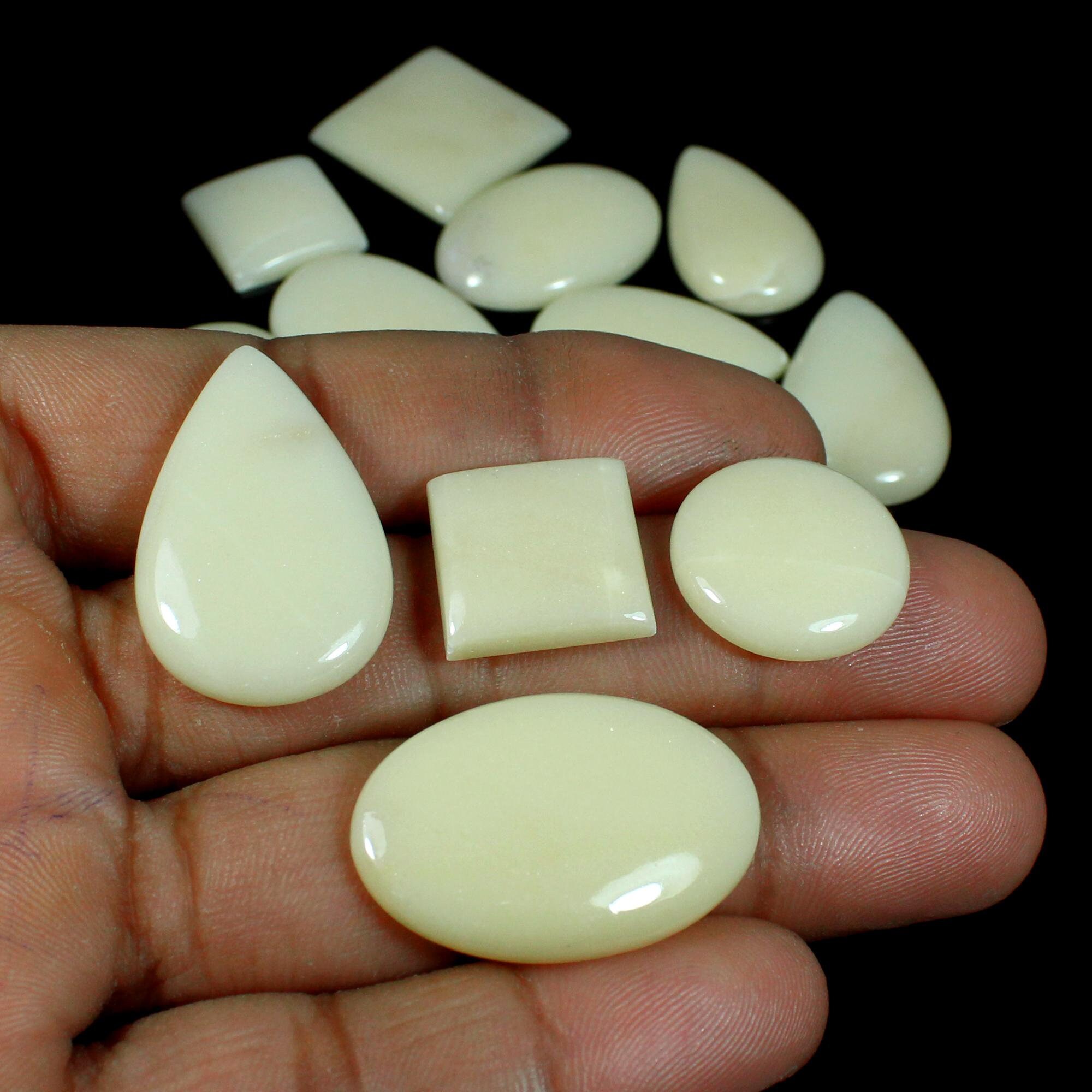 Natural Cream Quartz Gemstone For JewelryHealing Stone For