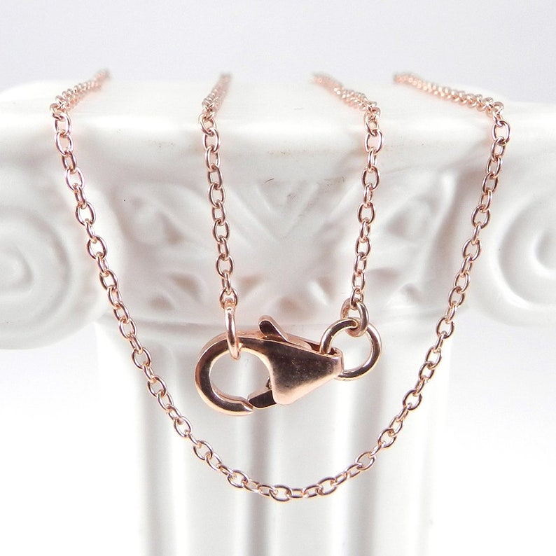 925 sterling silver gold rose gold plated 16,18,20,22,24,30,36 inches 1.0mm thick link chain for pendant