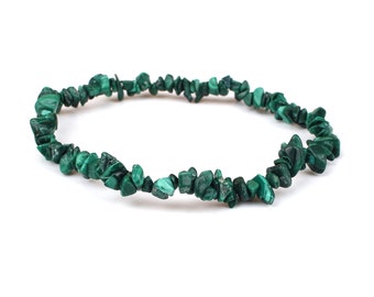 Malachite Chips Bracelet, Malachite Bracelet, Malachite Jewelry, Bracelet Jewelry, Gemstone Chips, Stretchy Chip Bracelet, Women Bracelet