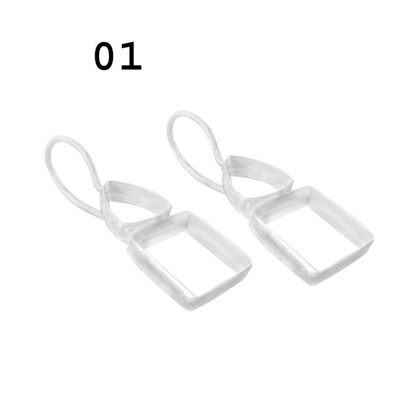 925 sterling silver two shape gemstone bezel cup metal casting for hook earring collet setting