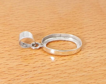 925 sterling silver oval 6x4mm to 25x18mm stone bezel cup metal casting for pendant collet setting