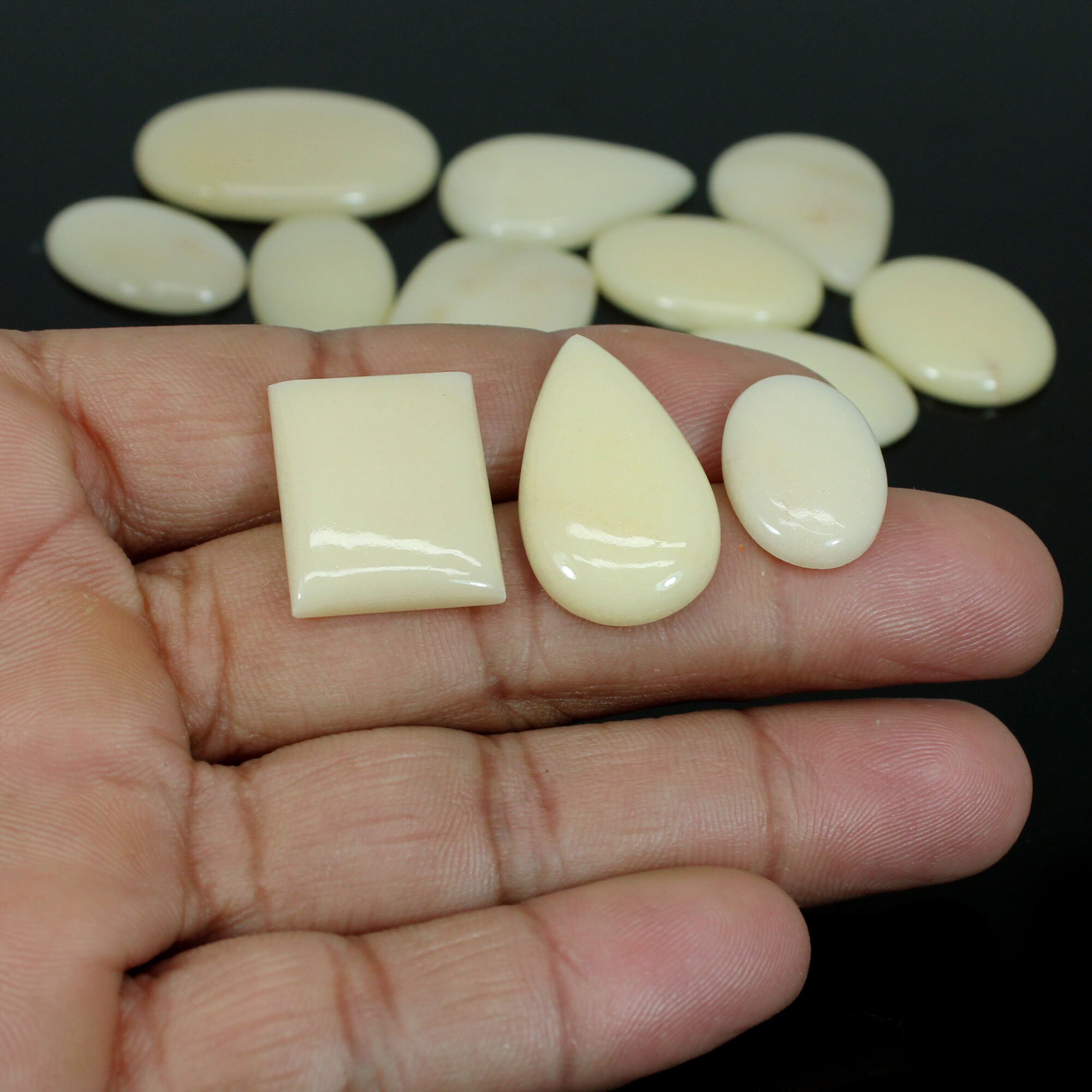 250ct Natural Cream Jasper Highly Polished Mix Shape Cabochon Etsy