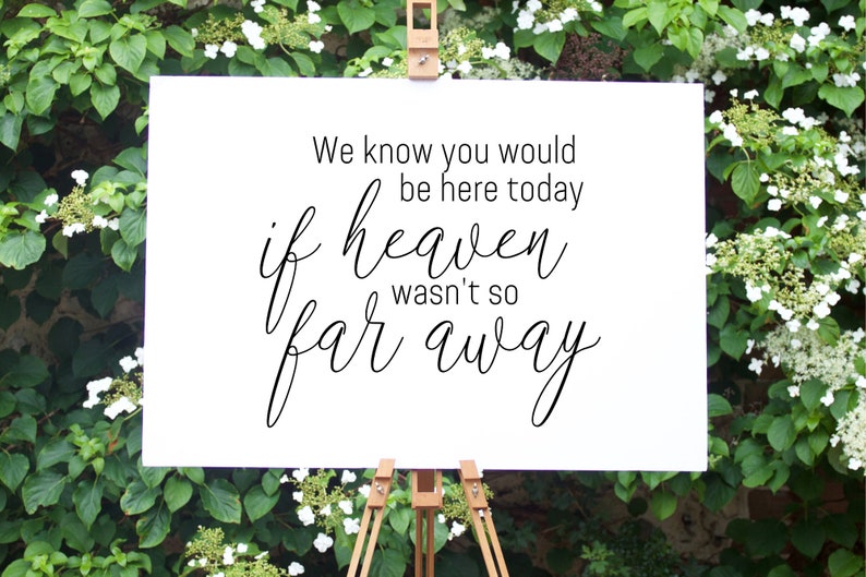 Download Heaven svg I know Youd Be Here Today Print Wedding svg | Etsy