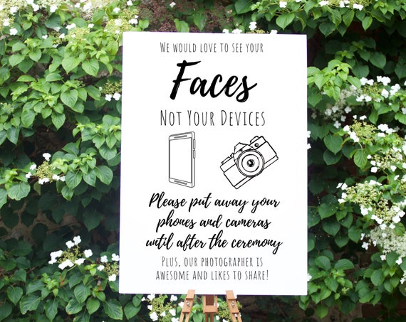 Download Unplugged Wedding Ceremony Sign Wedding Decor Svg Modern Etsy