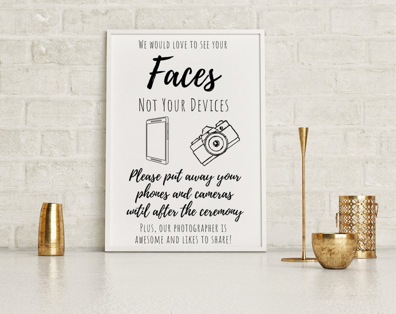 Unplugged Wedding Ceremony Sign Wedding Decor SVG Modern ...
