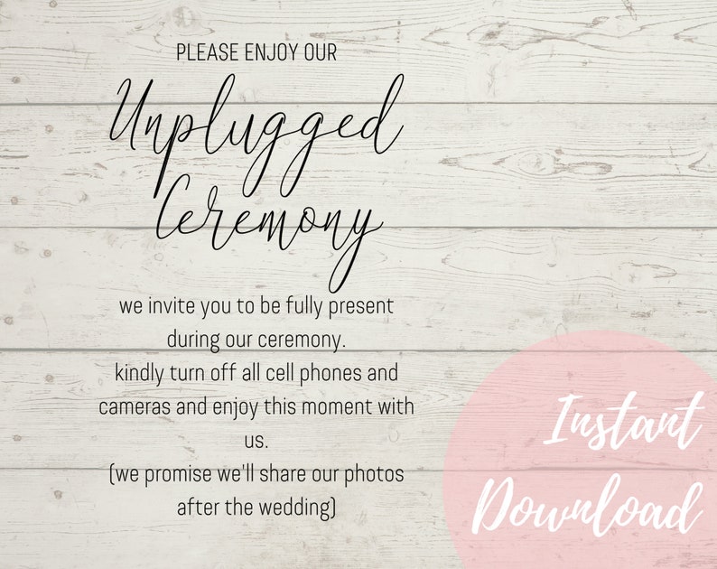 Download Unplugged Ceremony svg Wedding svg Unplugged Ceremony Sign ...