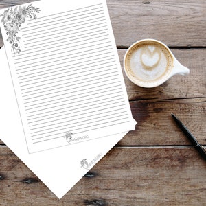 Download istantaneo. Carta intestata, a righe e non, con schizzi floreali. STAMPA LA TUA, carta intestata del ministero, download immediato. Jw