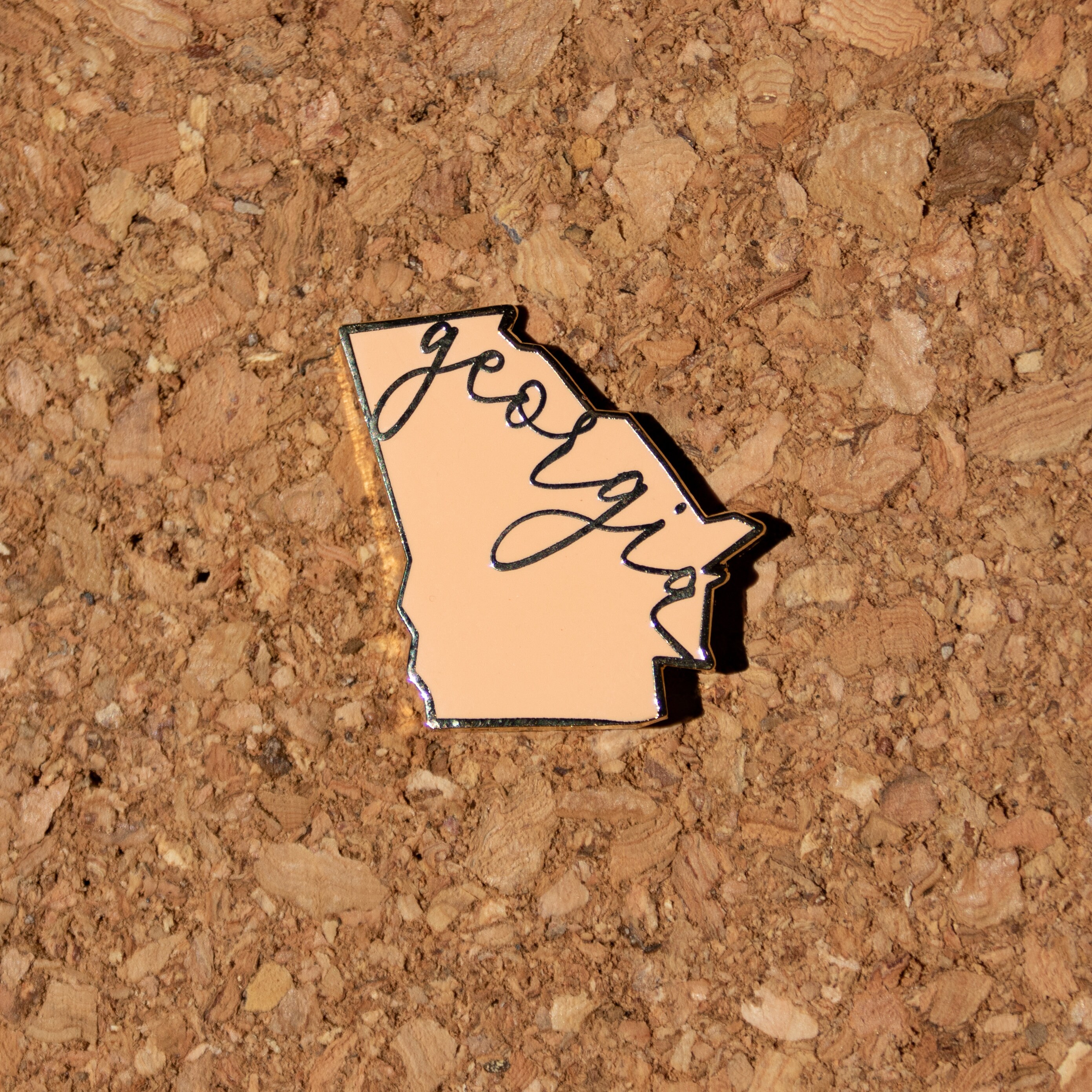 Georgia State Pin Georgia State Enamel Pin Georgia on My Mind I GA Peach State - Etsy