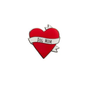 Dog Mom Heart Pin  | Heart Enamel Pin | Cute Heart Pin