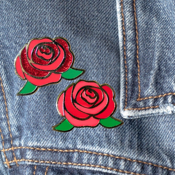 Rose Hard Enamel Pin | Etsy