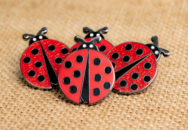 Ladybug Enamel Pin I Lucky Lady Bug Pin Gift I Hard Enamel Pin Etsy UK