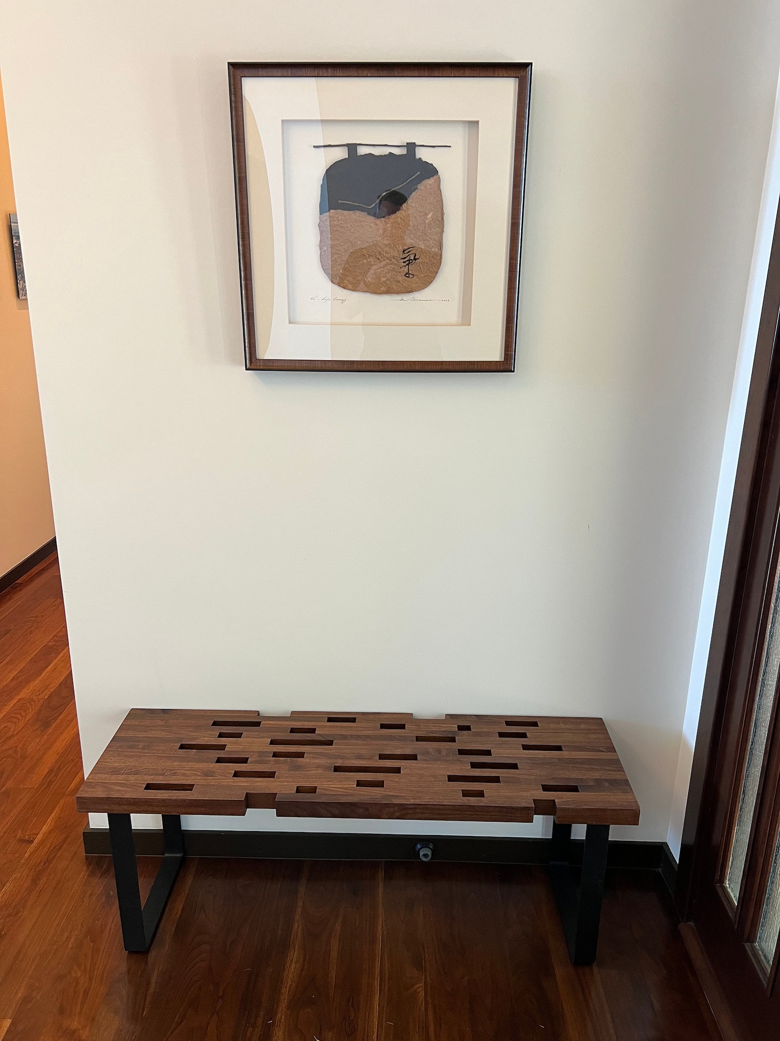Bench Walnut Entryway Bench Living Room Bench Front Door Etsy