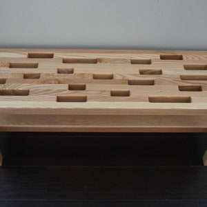 Recycled Ash Entryway Bench: Slatted Nelson Style