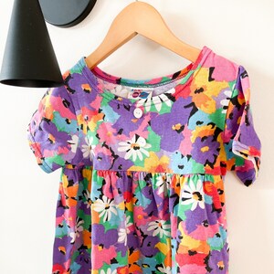 Vintage 80s floral tunic Big Girls image 1