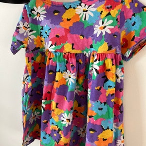 Vintage 80s floral tunic Big Girls image 3