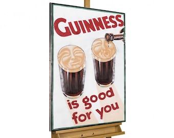 Metalen afbeelding 3D 'Guinness Love' 60x90x4cm