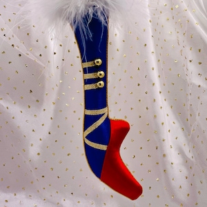 Nutcracker Soldier Pointe Shoe Ornament: Handmade Ballet Gift