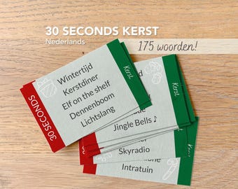 Jogo de Natal de 30 segundos em holandês | Imprima você mesmo