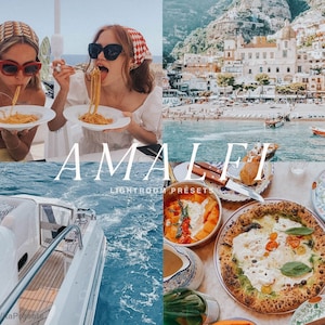 Amalfi -  4 Lightroom Mobile Presets, Summer Presets, Influencer, Film Presets, Instagram Filter for Bloggers, Beach Travel Presets, Italy