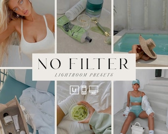 NO FILTER - 10 Lightroom Mobile Presets, Natürlich, Kein Filter, Influencer, Instagram Filter Blogger, Aesthetic Presets, Stimmung