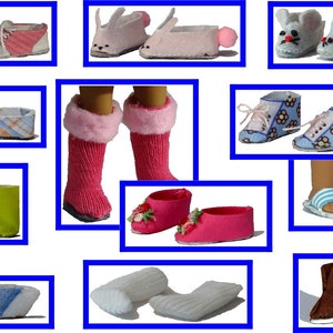PDF Sewing Pattern - 6.5" Mini Doll Footwear