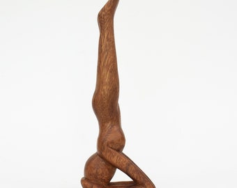 Mini figurines de yoga en bois 20 cm, posture de yoga, décoration de studio de salle de yoga, cadeau yogi pour la maison pleine conscience, objets de décoration pour étagères - support pour avant-bras