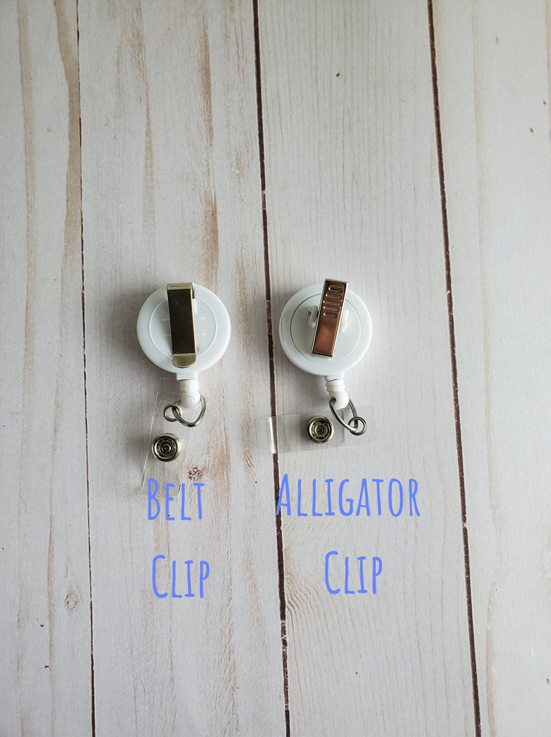 Belt Clip or Swivel Alligator Clip Swallow on Sapphire Blue Glitter Vinyl Feltie Badge Reel
