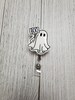 Ghost Boo Vinyl Feltie Retractable Badge Reel - Belt Clip or Swivel Alligator Clip-Fun Office Gift 