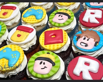 Roblox cupcake toppers, custom cupcake toppers, toppers, party cupcake toppers
