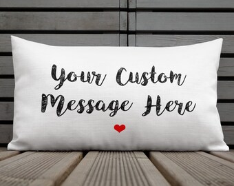 Personalized Pillow Custom Pillow Custom Quote Pillow Etsy