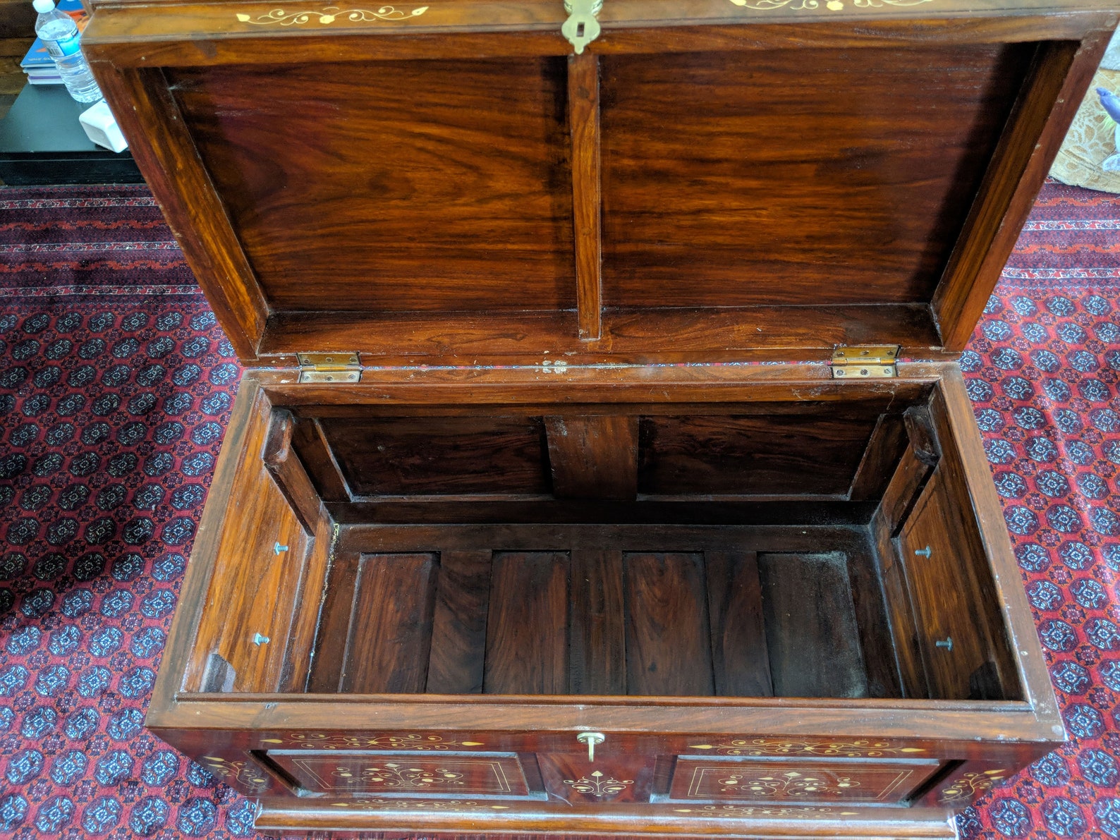 Brass Inlaid Rosewood Trunk pakistan Etsy