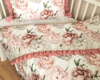 floral cot bed duvet cover