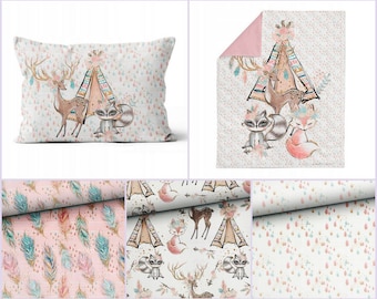 Family of Rabbits Bunny Land Fabric Cushion Craft Quilting Panel