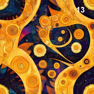 1 Meter Abstraktion Gustav Klimt Velours, Italienischer Samt, Velvetstoff, Velour Stoff, Digitaldruck-Samtstoff, Art Deco Stoff