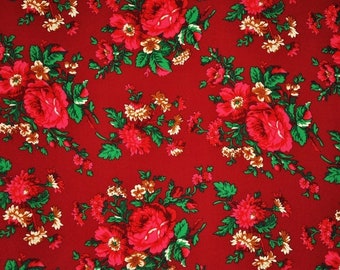 Tissu folklorique polonais, motif floral des Highlanders, folklore