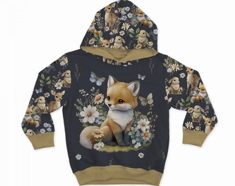 Forest kids animals Sweatshirt fabric, stretch Knitwear, French terry knit fabric, cotton knitwear, forest friends, woodland animals