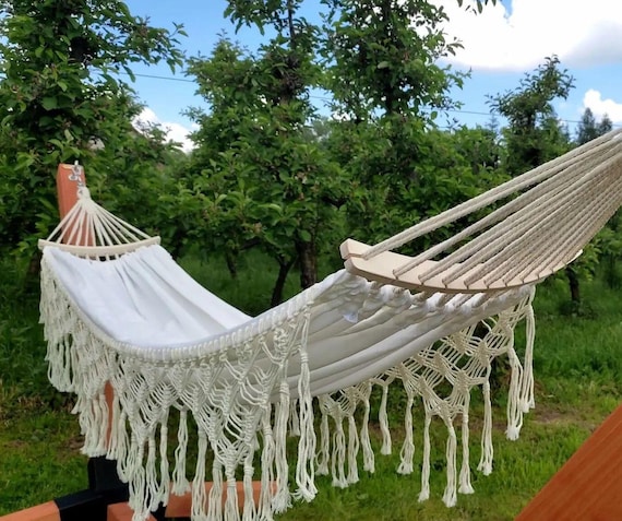 Luxus-Hngematte mit Makramee, brasilianische Boho-Hngematte,  Premium-Doppelhngematte, handgefertigt, Baumwollhngematte 150 x 280cm -  Etsy.de