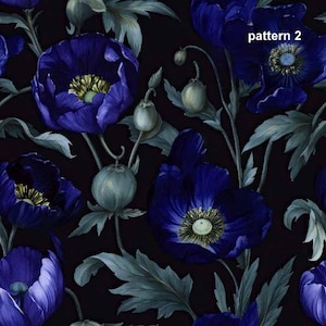 1 Meter Red poppies Italian Velvet Fabric, Upholstery Velvet, Digital Print, Velvet curtain, velvet pillow, Home Decor Fabric