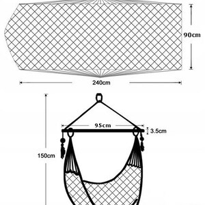 Luxury Macrame Hammock Chair, Hanging Chair, Handmade Boho Chair, Natural Cotton Hammock, Macrame Hammock, Indoor Outdoor Hanging Chair image 10