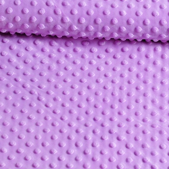 Plush minky fabric Minky dots 350g/m2 50cmx155cm lavender Etsy