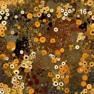 1 Meter Gustav Klimt Blumenmuster Velours, Italienischer Samt, Velvetstoff, Velour Stoff, Digitaldruck-Samtstoff, Art Deco Stoff