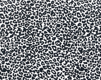 1 Yard black and white leopard fabric Waterproof Fabric, Polyester Waterproof, leopard spots fabric Fabric, Outdoor Fabric, Digitalprint