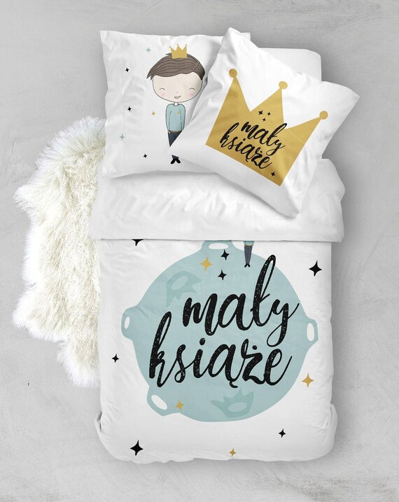Bedding For King Baby Toddler Set Boy 100x135 Cm Satin Little Prince Quilt And Pillow Cover Shower