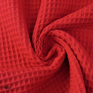 Waffle cotton fabric, Cotton Waffle, Waffle pique, Waffle Weave Cotton Fabric, Pastel Waffle Check Cotton -20 colors -Half Yard/Half Meter