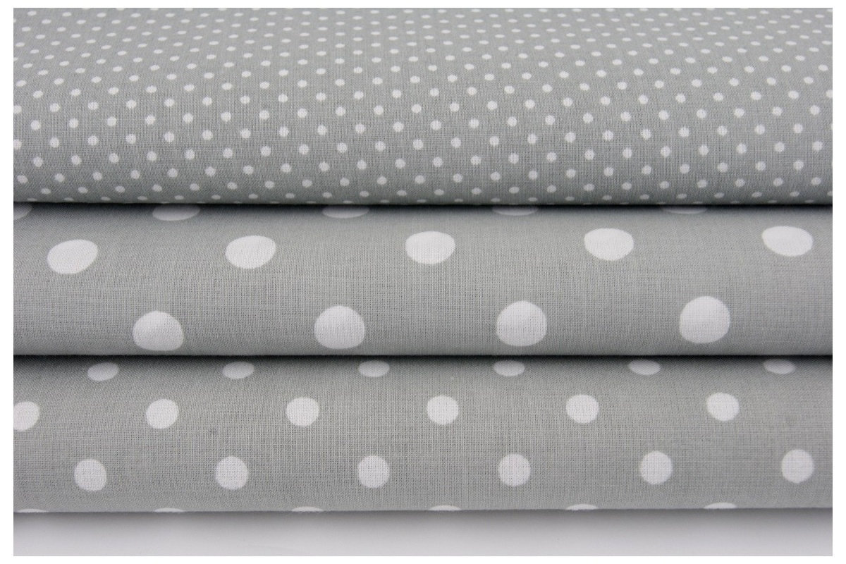 Gray Cotton Fabric With White Polka Dots White Polka Dots on Etsy
