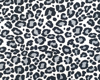 1 Yard black and white leopard fabric Waterproof Fabric, Polyester Waterproof, leopard spots fabric Fabric, Outdoor Fabric, Digitalprint